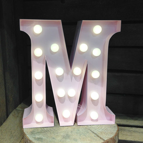 Metal M LED Letter Light