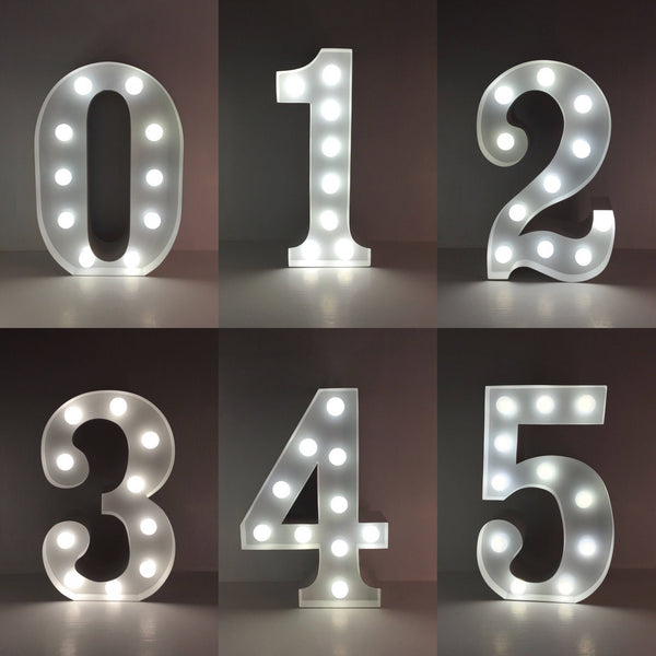 5 - Metal LED Number Light