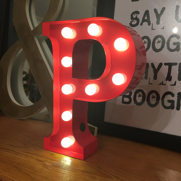 Metal P LED Letter Light