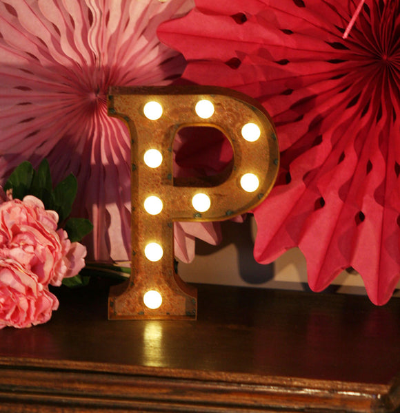 Metal P LED Letter Light
