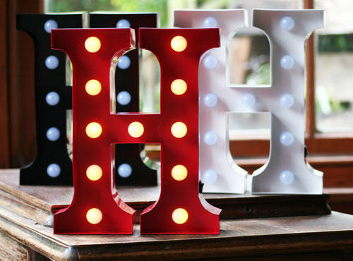 Metal H LED Letter Light