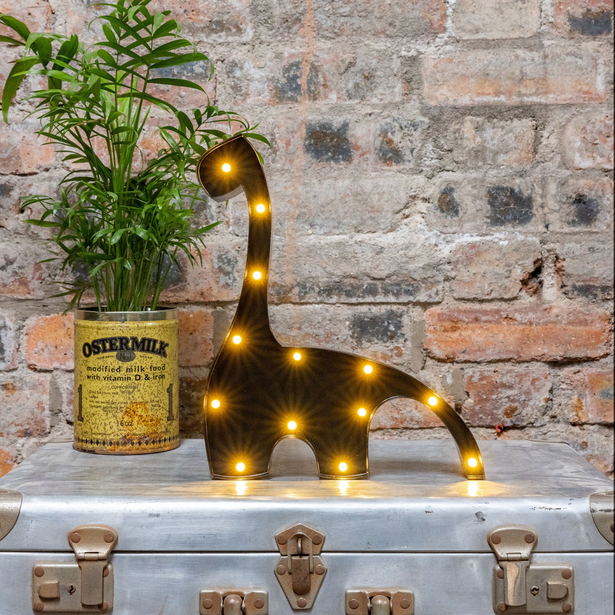 BLACK DIPLODOCUS DINOSAUR LED Light