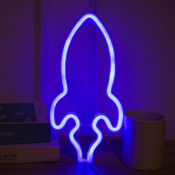 BLUE ROCKET Acrylic Neon LED Light
