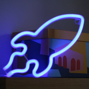 BLUE ROCKET Acrylic Neon LED Light