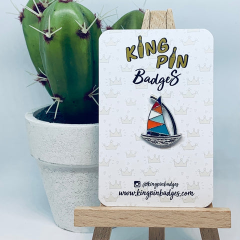 SAILBOAT Enamel Pin Badge