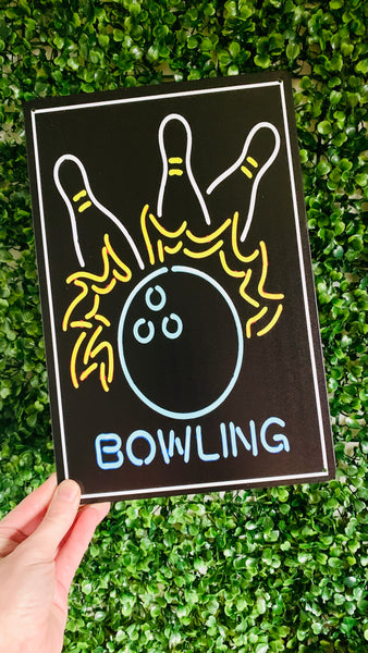 BOWLING Metal Sign