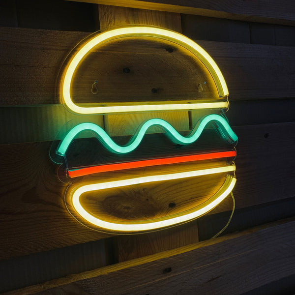 BURGER Acrylic Neon LED Light