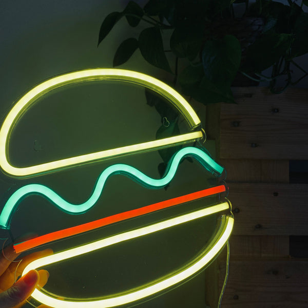 BURGER Acrylic Neon LED Light