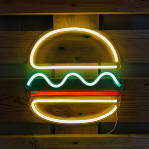 BURGER Acrylic Neon LED Light