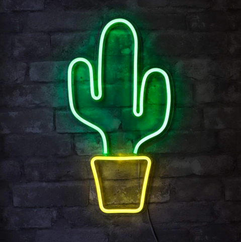 XL CACTUS Acrylic Neon LED Light