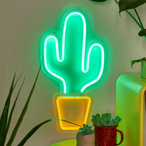 XL CACTUS Acrylic Neon LED Light
