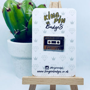 CASSETTE TAPE Enamel Pin Badge