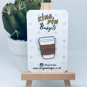 COFFEE CUP Enamel Pin Badge