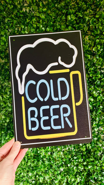 COLD BEER Metal Sign