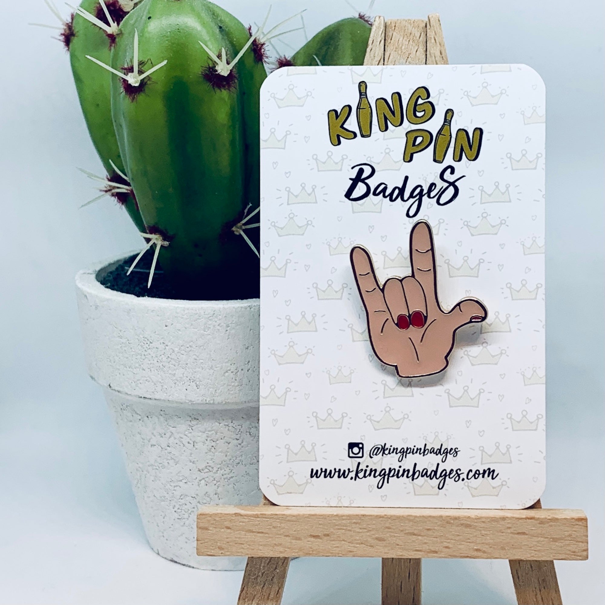 ROCK HORNS Enamel Pin Badge