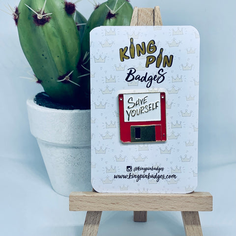 FLOPPY DISK Enamel Pin Badge