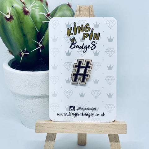 HASHTAG Enamel Pin Badge