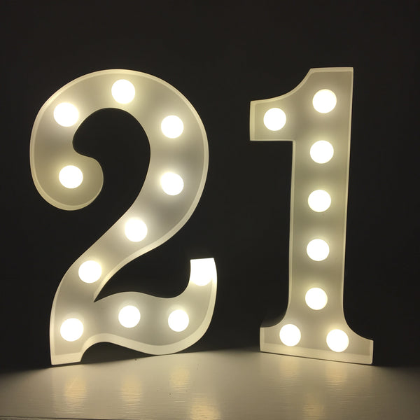 2 - Metal LED Number Light