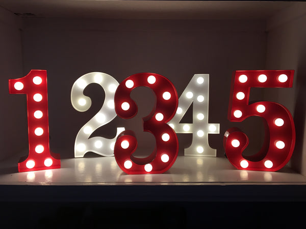 2 - Metal LED Number Light