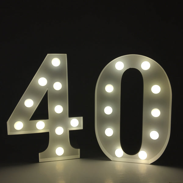 4 - Metal LED Number Light
