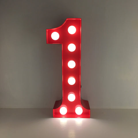 1 - Metal LED Number Light