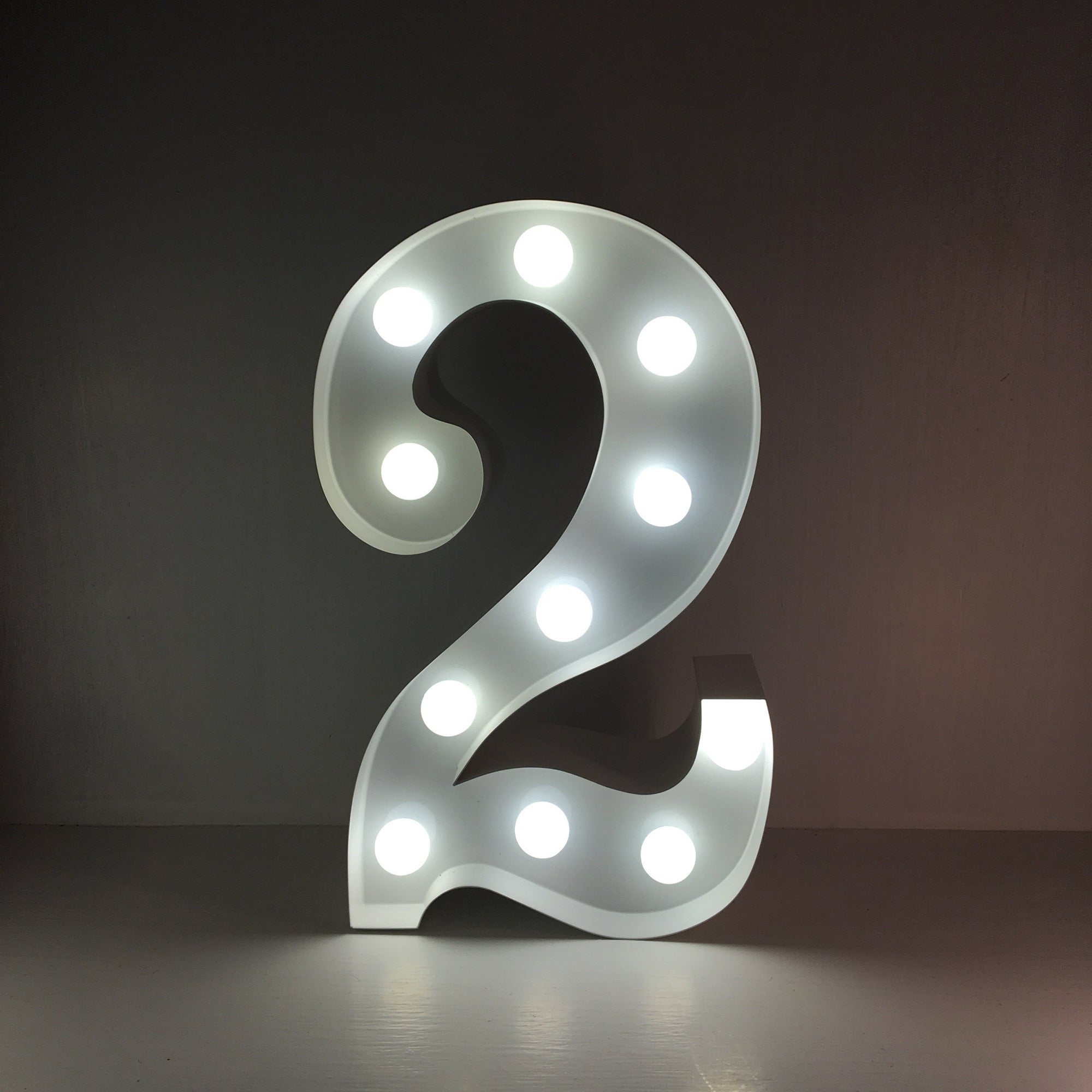 2 - Metal LED Number Light