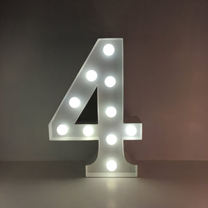 4 - Metal LED Number Light