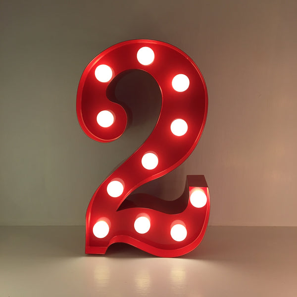 2 - Metal LED Number Light