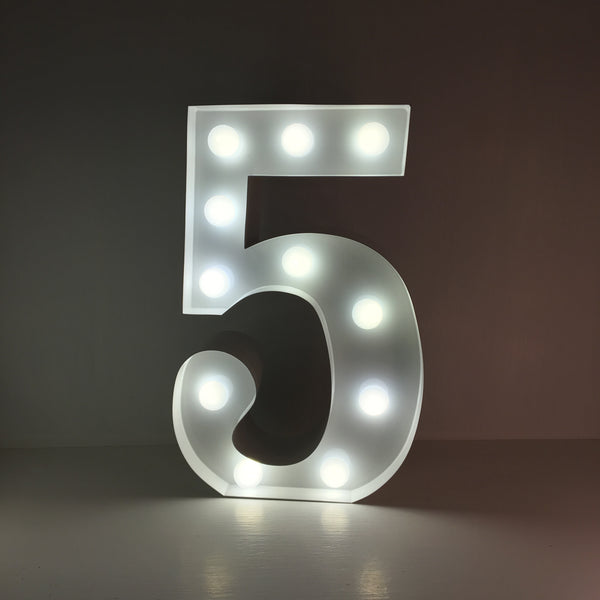 5 - Metal LED Number Light