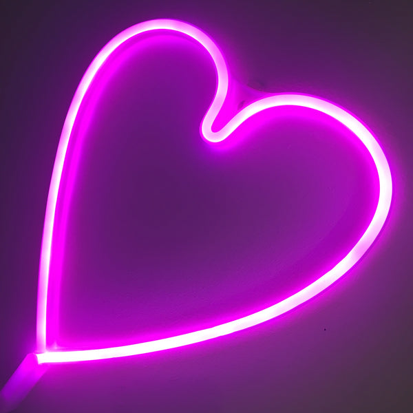 PINK HEART Acrylic Neon LED Light