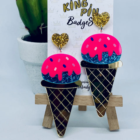 Ice Cream Cone Earrings