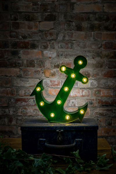 GREEN RUSTY ANCHOR LED Light (Large)