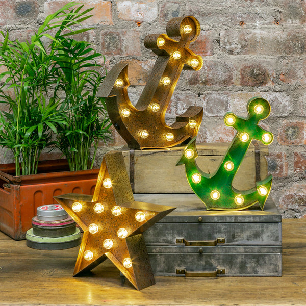 GREEN RUSTY ANCHOR LED Light (Large)