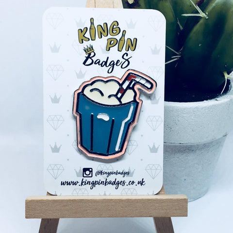 LARGE MILKSHAKE Enamel Pin Badge