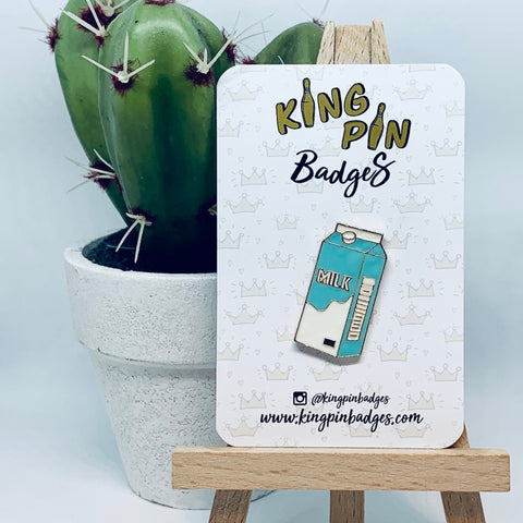 MILK CARTON Enamel Pin Badge