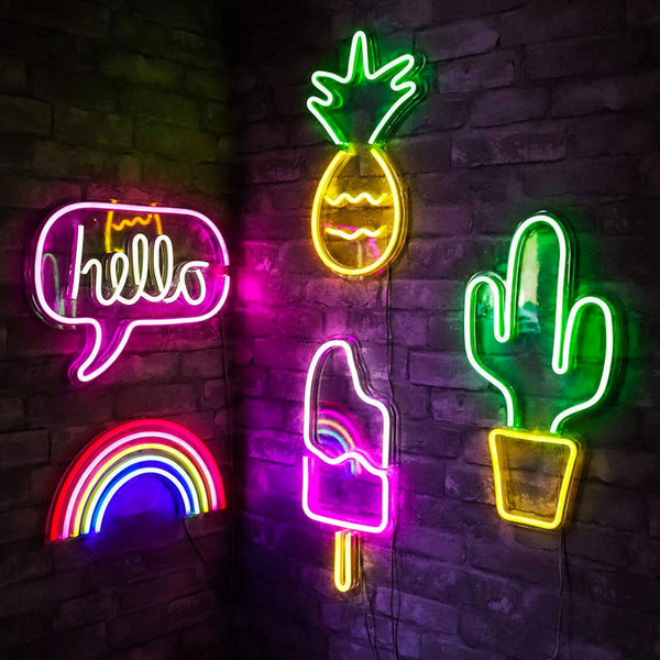 XL PINEAPPLE Acrylic Neon LED Light