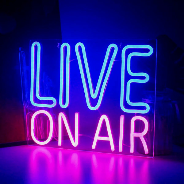 LIVE ON AIR Acrylic Neon LED Light