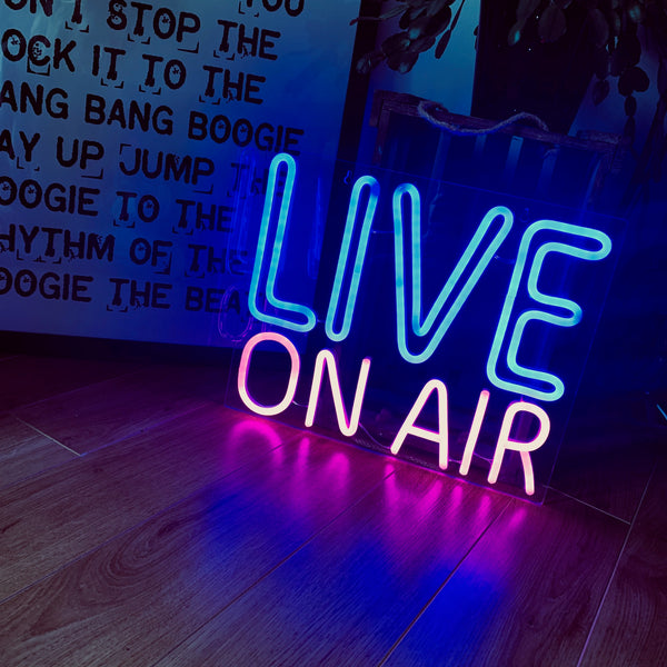 LIVE ON AIR Acrylic Neon LED Light