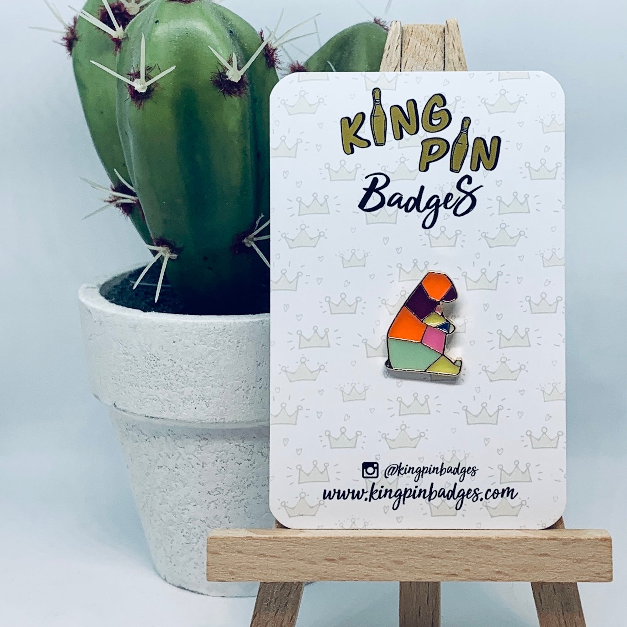 ORIGAMI BEAR Enamel Pin Badge