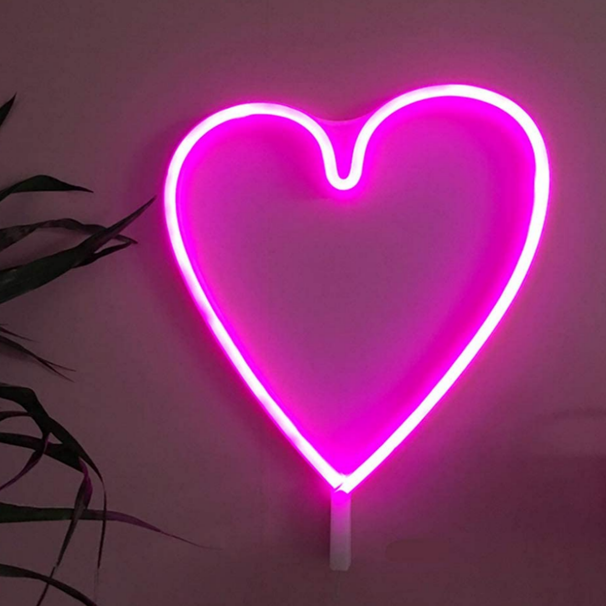 PINK HEART Acrylic Neon LED Light