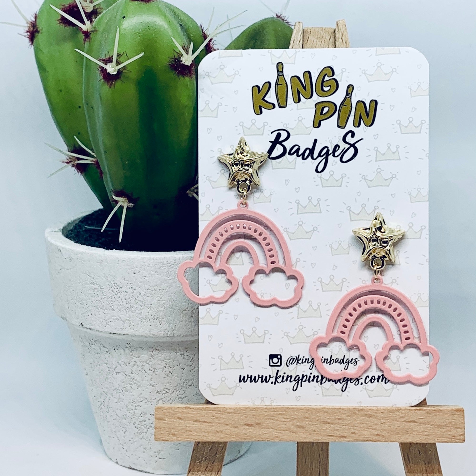 Pink Rainbow Earrings