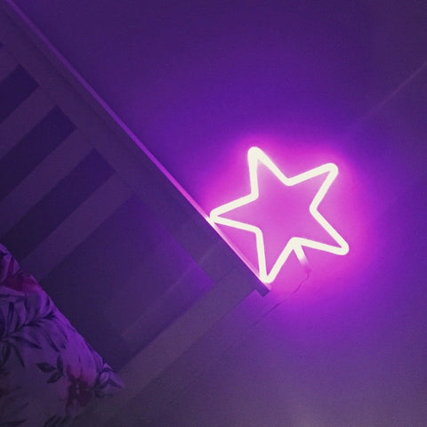 PINK STAR Acrylic Neon LED Light