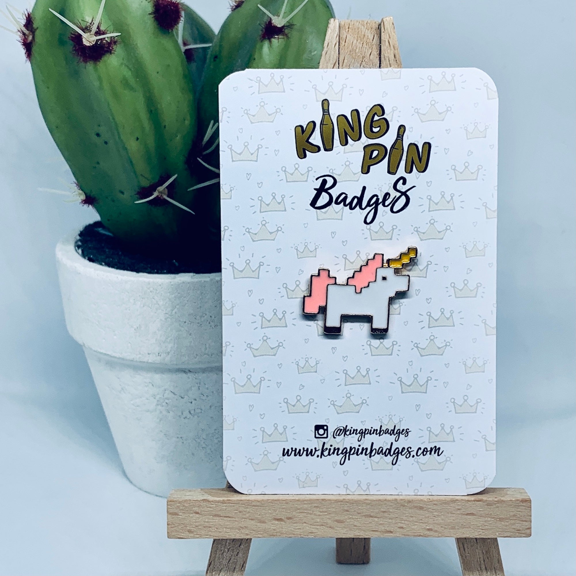 PIXEL UNICORN Enamel Pin Badge