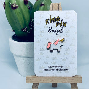 PIXEL UNICORN Enamel Pin Badge