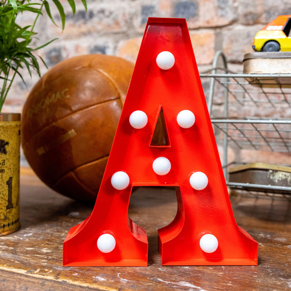 Red LED Letter Lights
