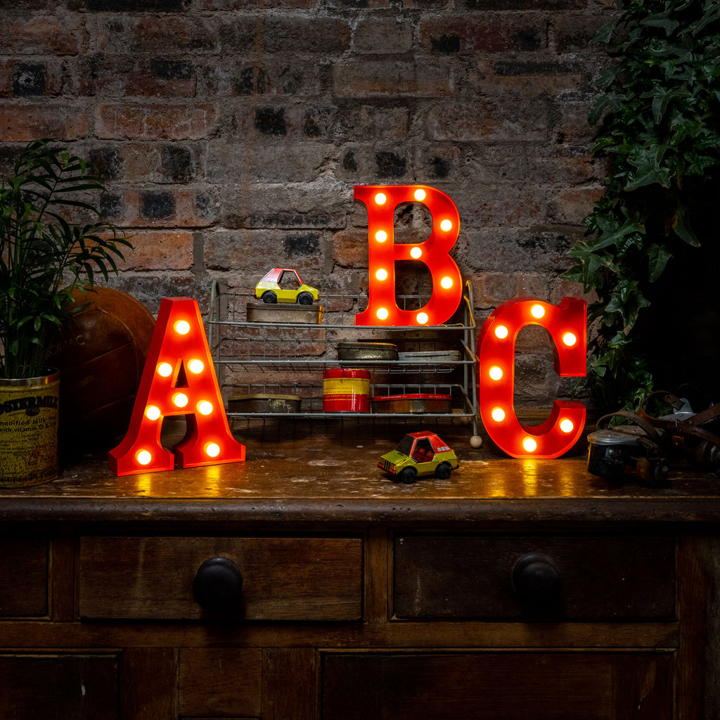 Red LED Letter Lights – Rup & Forn