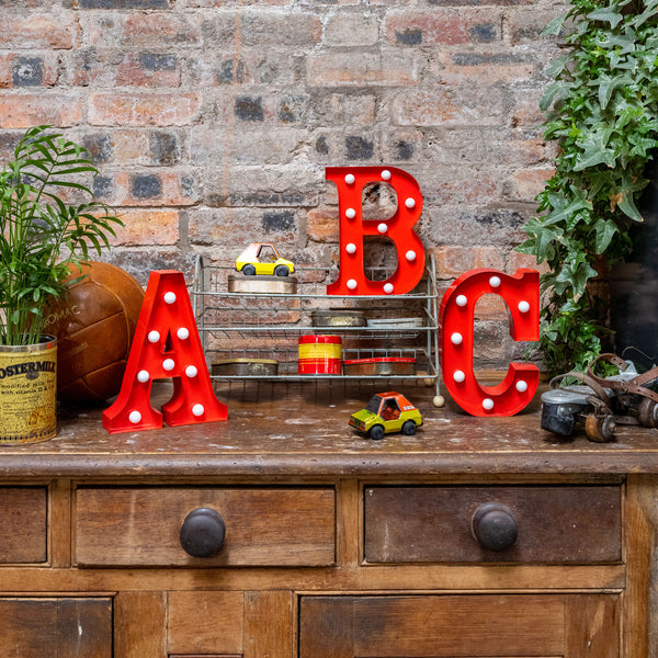 Red LED Letter Lights