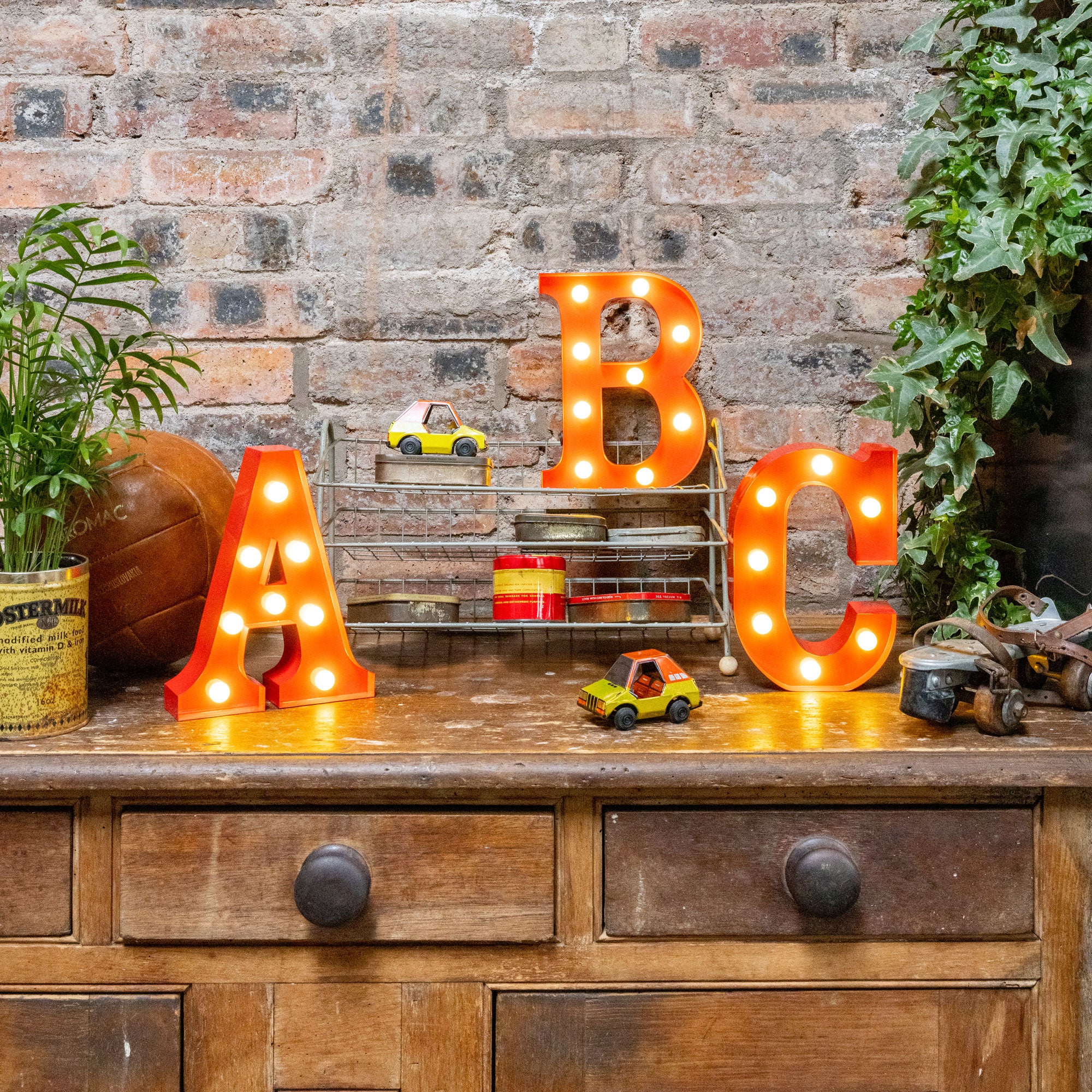 Red LED Letter Lights