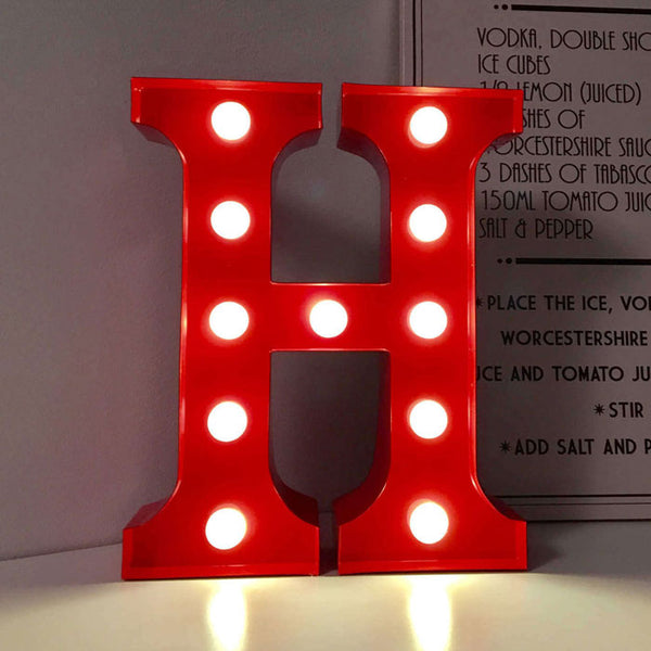 Metal H LED Letter Light