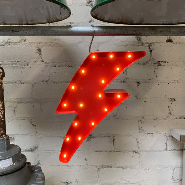 RED LIGHTNING BOLT LED Light